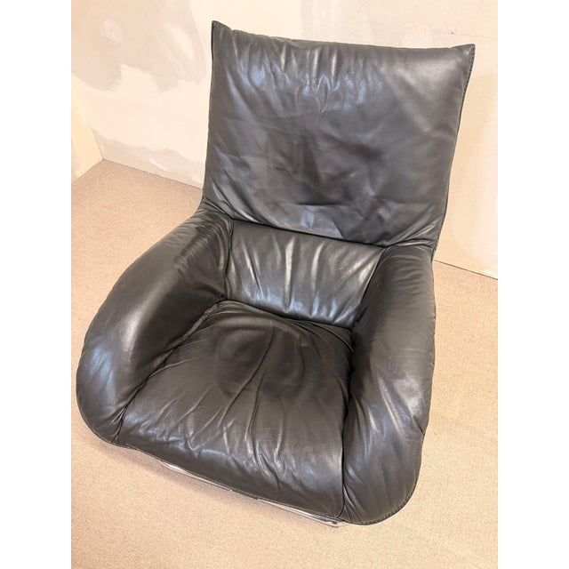 Black Set of Rocking Chair with Ottoman by Robert Haussmann, 1970s For Sale - Image 8 of 12