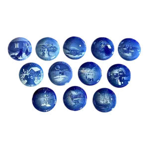 1915-1976 Royal Copenhagen, Bing and Grøndahl Collector Plates, Set of Twelve (12)