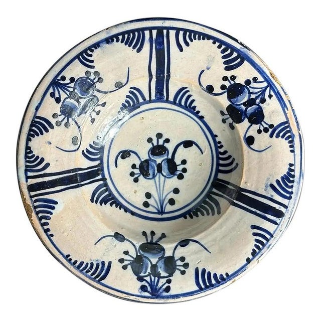 Antique Catalan Cirereta Series Dish in Ceramic, Spain, 19th Century For Sale - Image 9 of 9