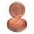 Vintage Hand Hammered Copper Chargers- Set of 7 For Sale