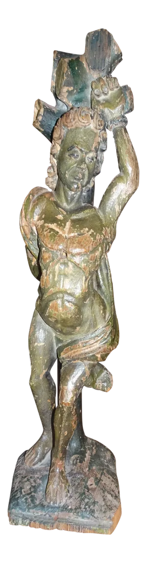 Italian Carved Wood Statue