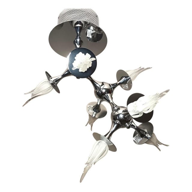 Ceiling Light with Murano Glass by Aureliano Toso For Sale - Image 11 of 11