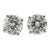 14k White Gold Screw Backs 4-Prong Diamond Stud Earrings - 2 Pieces For Sale