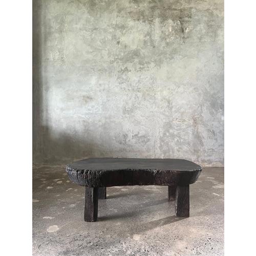Small Asian Wooden Coffee Table with Kidney-Shaped Top For Sale - Image 5 of 18