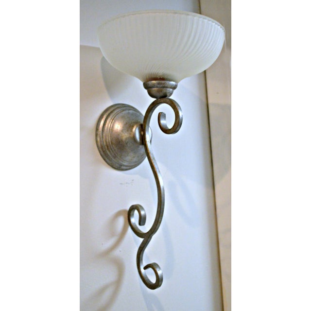 Pewter and Glass Wall Candleholder For Sale In Miami - Image 6 of 6