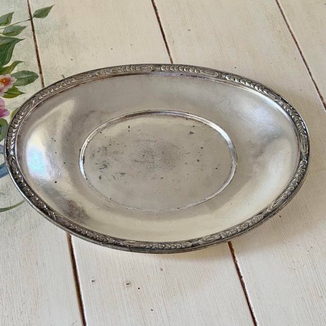 Silver Vintage 1933 Gorham Hotel Pierre Nyc Silverplate Gravy Boat Platter For Sale - Image 8 of 8