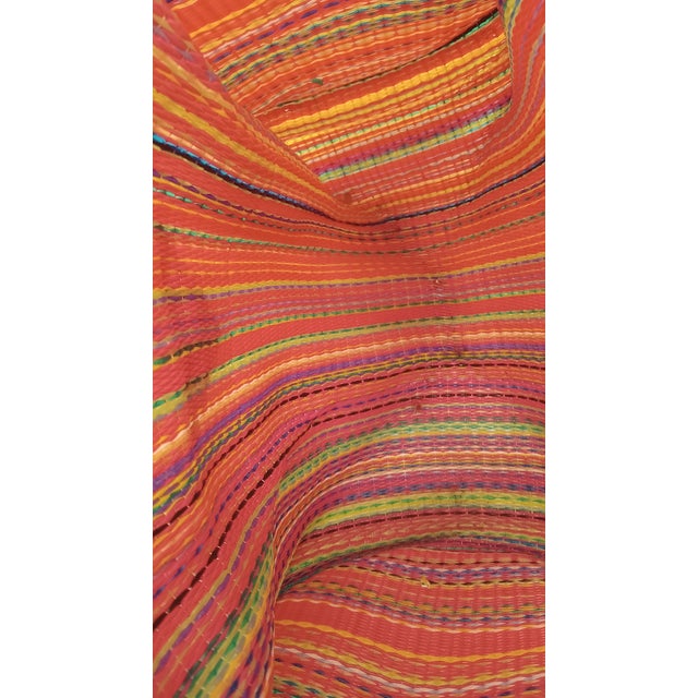Abstract Contemporary African Hand-Woven Hot Pink Coiled Statement Handle Basket For Sale - Image 3 of 11