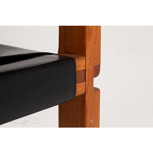 S11 Chairs in Elm and Leather by Pierre Chapo, 1960s, Set of 8 For Sale - Image 13 of 17