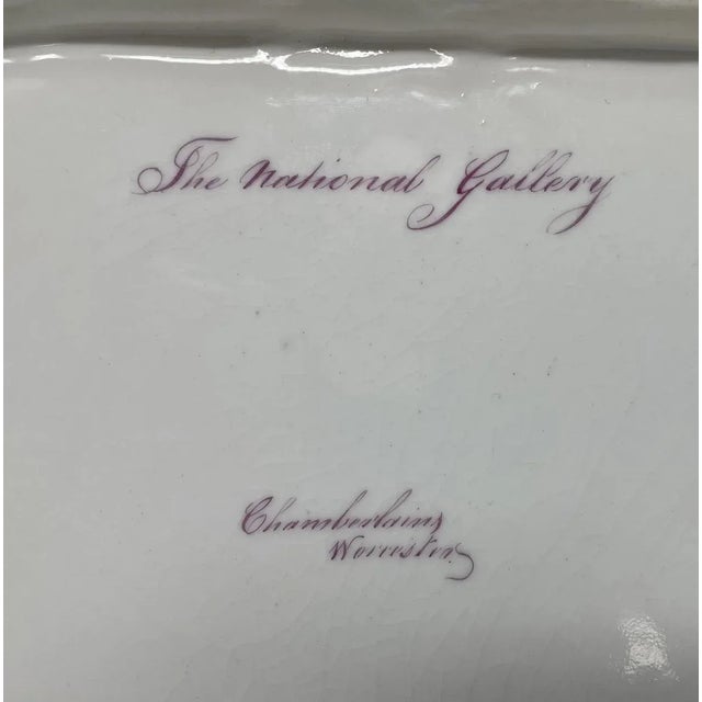 Antique Regency Chamberlains Worcester Plate Centerpiece National Gallery London For Sale - Image 4 of 8