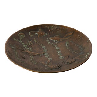 Large Art Deco Bronze Bowl by Gunnar Nylund for Akta Brons, Sweden, 1940s For Sale