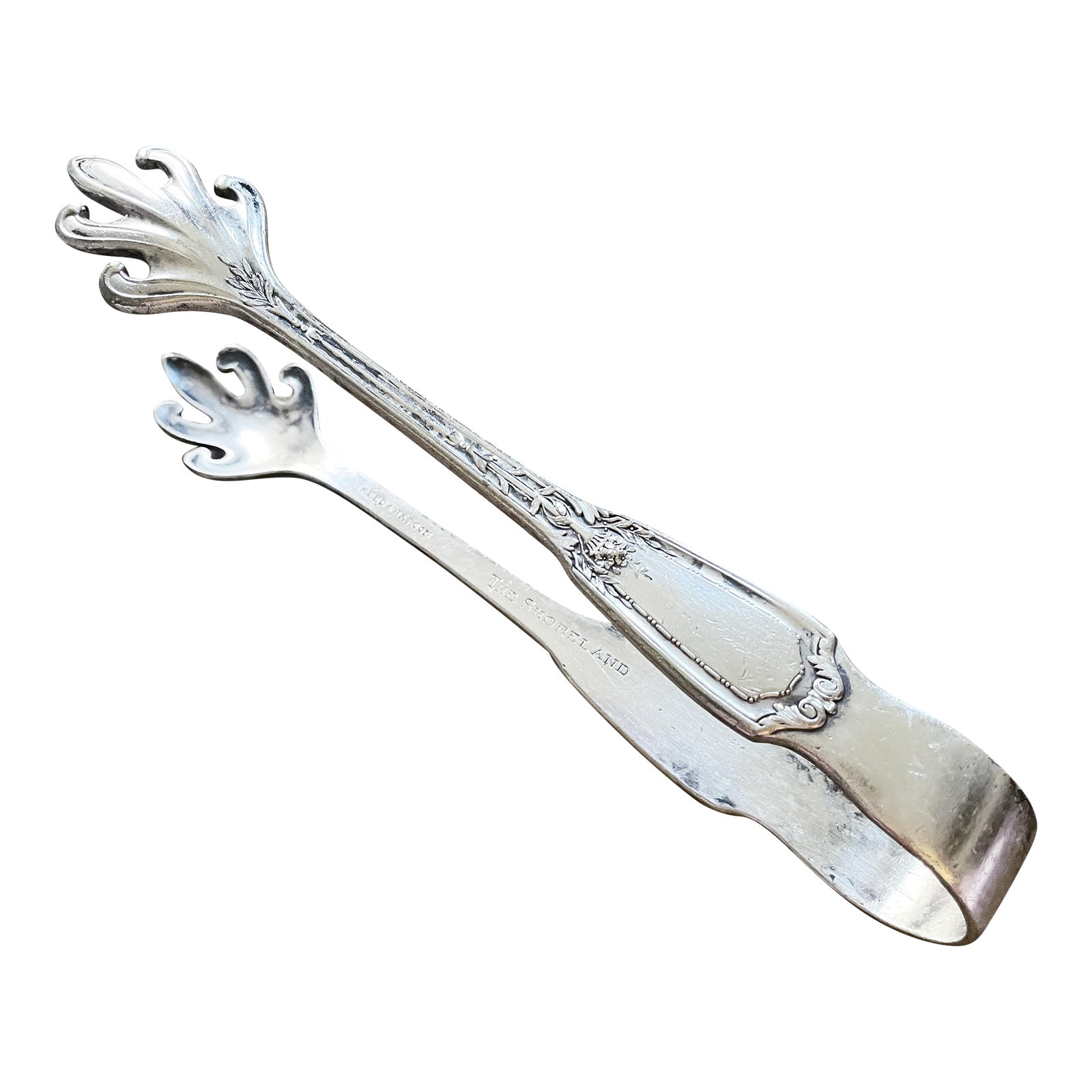 Antique Silverplate Ice Tongs From the Hotel Shoreland in Chicago