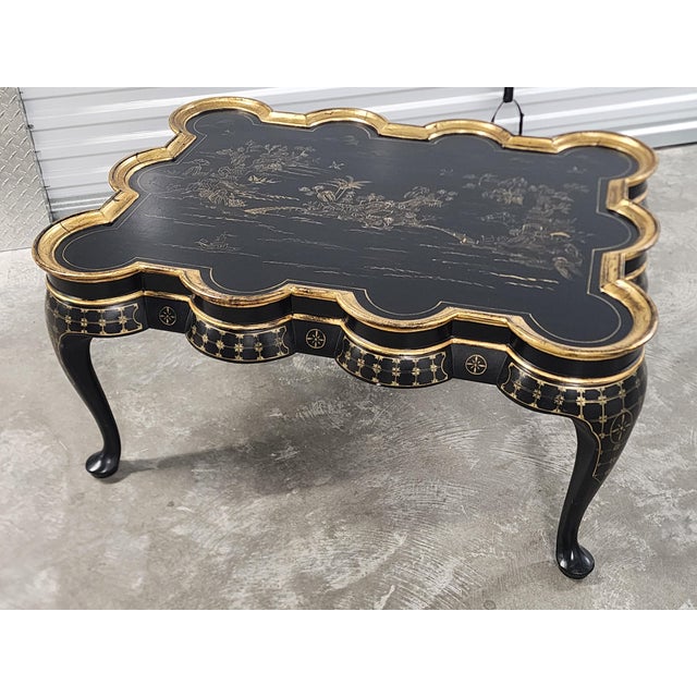 E. J. Victor E.j. Victor Fine Furniture Chinoiserie Style Coffee Table For Sale - Image 4 of 17