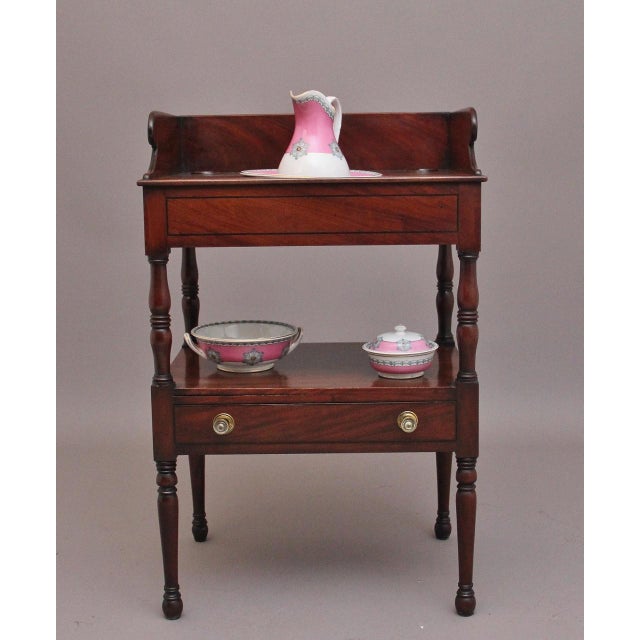 19th Century Early Victorian Mahogany Washstand, 1840s For Sale - Image 4 of 15