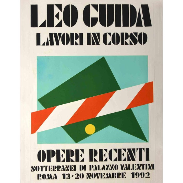 Abstract Composition is an original lithograph and offset realized by Leo Guida in 1992. Good condition. Leo Guida (1992 -...