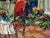 Blue Maya Eventov "A Patio Scape" Framed Original Acrylic Flowers Hand Signed 681806 For Sale - Image 8 of 11