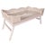 Coastal Artifacts Rattan Scallop Design Breakfast Tray with Wooden Legs with Glass insert, White Wash For Sale - Image 3 of 5