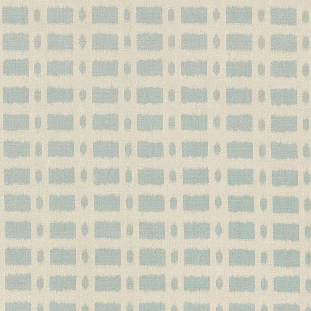 Schumacher X Veere Grenney Townline Road Fabric in Blue For Sale