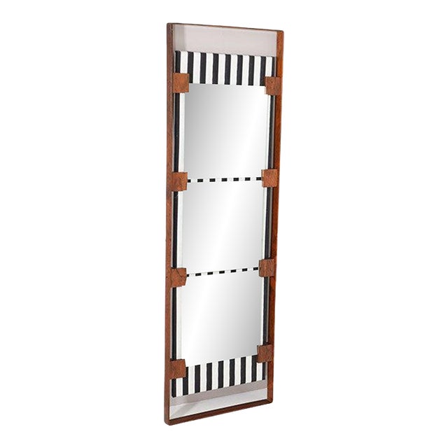 1960s Tall Modernist Italian Mirror For Sale