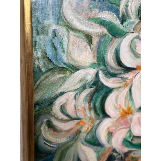 Torsten Hult, White Lilies, 1960s, Oil on Canvas, Framed For Sale - Image 7 of 18
