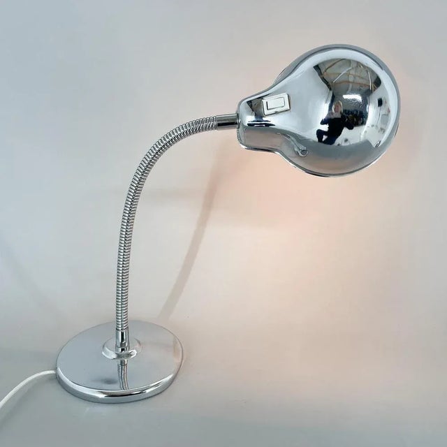 Chrome Adjustable Table Lamp, Italy, 1960s For Sale - Image 7 of 9