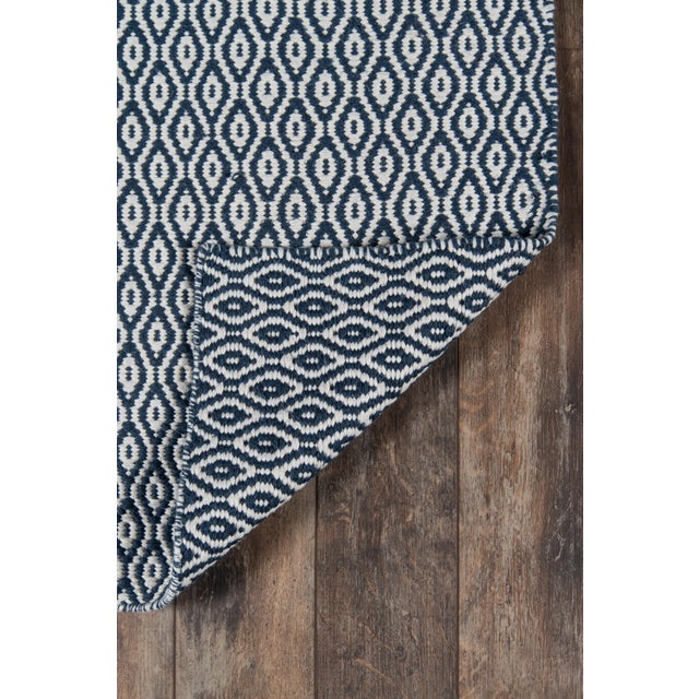 Erin Gates by Momeni Newton Davis Navy Hand Woven Recycled Plastic Indoor Outdoor Rug 9' X 12' For Sale In Atlanta - Image 6 of 6