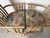 Vintage Coastal Organic Rattan and Leather Arm Dining Chairs – A Pair For Sale - Image 11 of 12