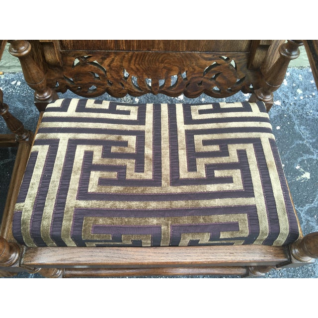 19th Century Convertible Monk's Chair or End Table, Foldable Armchair - a Pair For Sale - Image 12 of 13