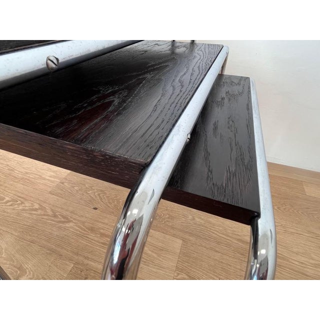 Bauhaus Chrome B9 Nesting Tables by Marcel Breuer, 1947, Set of 4 For Sale - Image 11 of 12