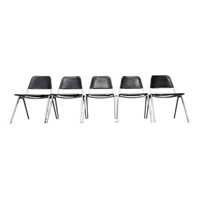 Mid-Century Knoll Stackable Chairs by Don Albinson, 1970s, Set of 5 For Sale