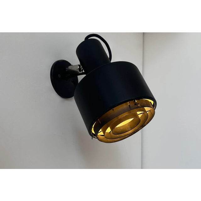 Vintage Wall Lights in Black Lacquered Metal from Louis Poulsen, 1970s For Sale - Image 9 of 10