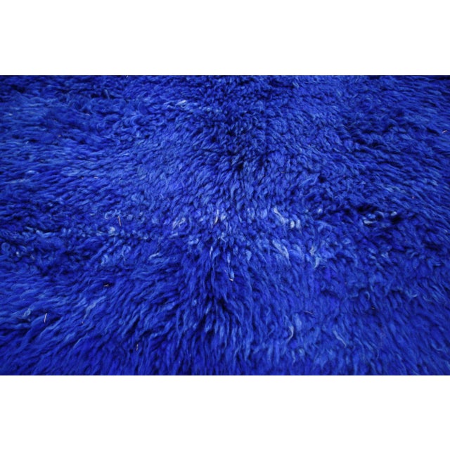 Vintage Blue Beni MGuild Moroccan Rug - 06'08 X 12'07 For Sale In Dallas - Image 6 of 8