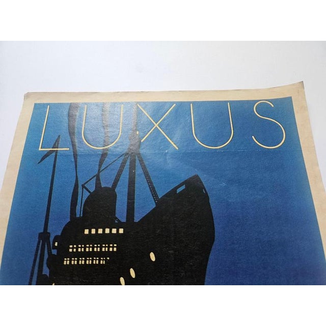 Art Deco Mercedes Benz Automobile Advertising Poster, 1930s For Sale - Image 3 of 8
