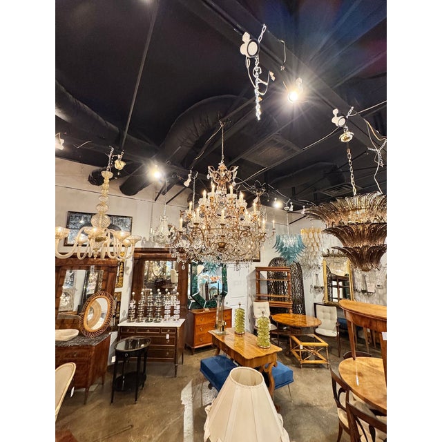 Traditional 19th C. Italian Macaroni Bead Chandelier For Sale - Image 3 of 6