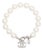 Ivory Pearl CC Charm Bracelet from Chanel, 2010s For Sale
