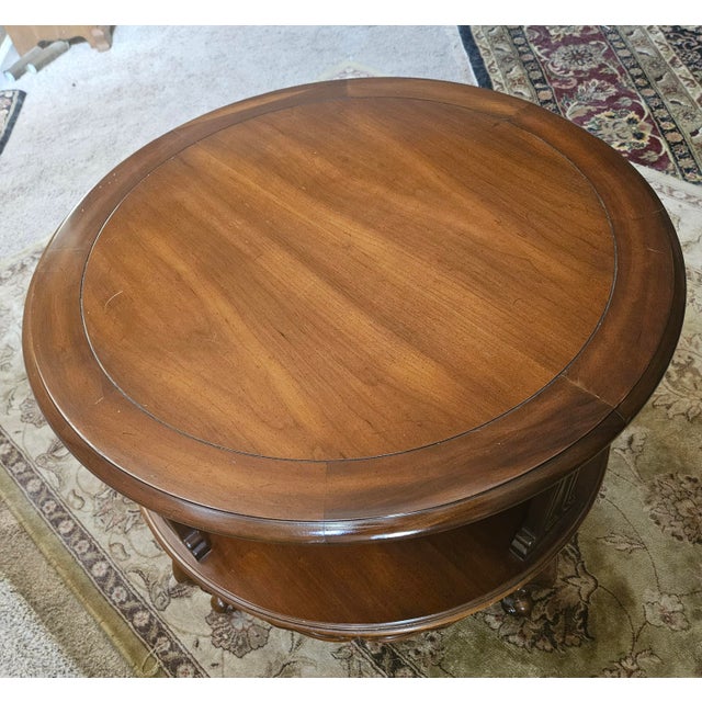 Traditional Vintage Two Tier Side Table For Sale - Image 3 of 11