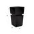 Wood Black Mirrored Pedestal Short For Sale - Image 7 of 9