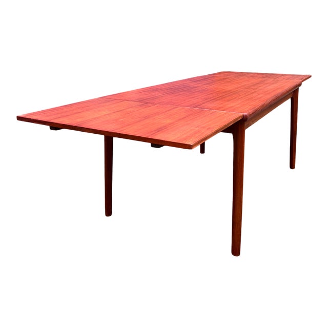 Extendable Teak Dining Table by Henning Kjearnulf For Sale
