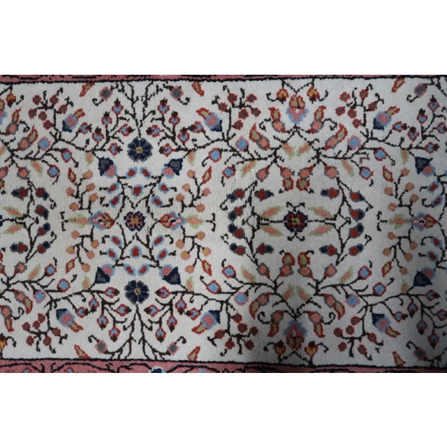 Indian 1960s Handmade Vintage Indian Agra Rug 2.3' X 4.6' For Sale - Image 3 of 11