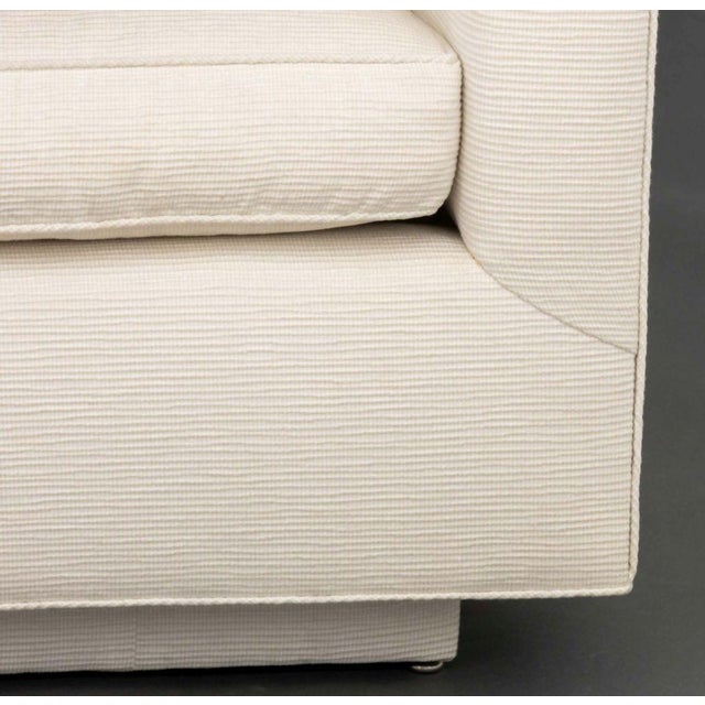 Late 20th Century Modern White Upholstered Sofa For Sale - Image 5 of 9