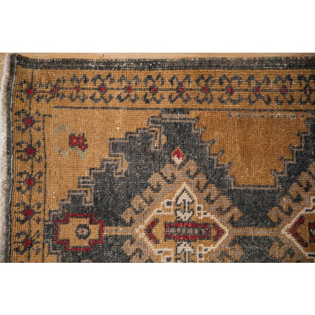 Bronze Vintage Distressed Oushak Rug Runner - 2'3" x 3'11" For Sale - Image 8 of 9