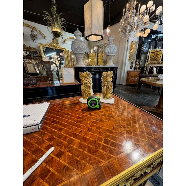 Modern Pair of Antique Giltwood Fragments on Crystal Bases For Sale - Image 3 of 6