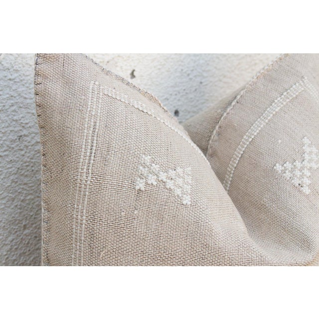 Grey Mist Diamond Cactus Silk Moroccan Pillow For Sale In Los Angeles - Image 6 of 9