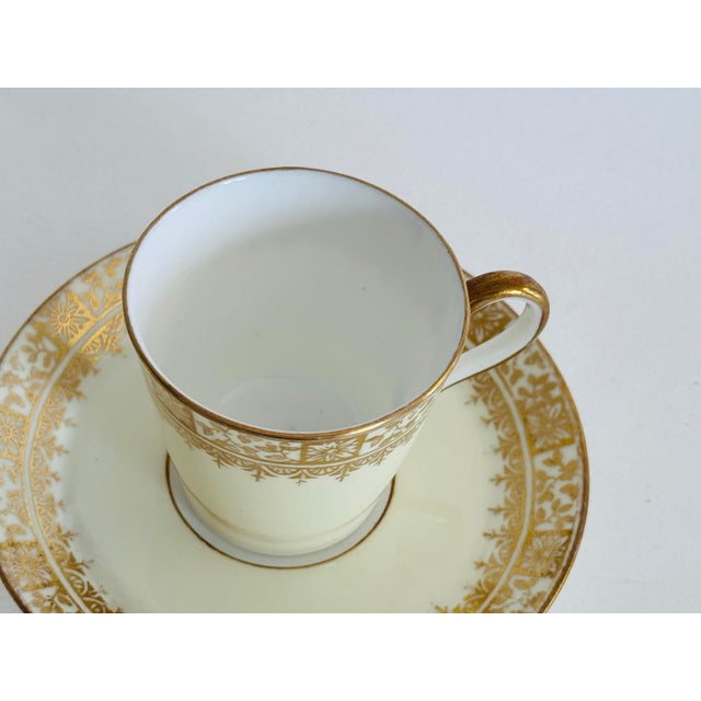 Vintage 1920s Jones McDuffee & Stratton Demitasse Cup & Saucers, a Pair For Sale In Boston - Image 6 of 10