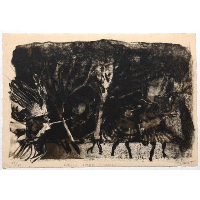 Composition is an original Contemporary artwork realized by Louis Smet (Paris, 1975). Original lithograph on paper. Hand-...