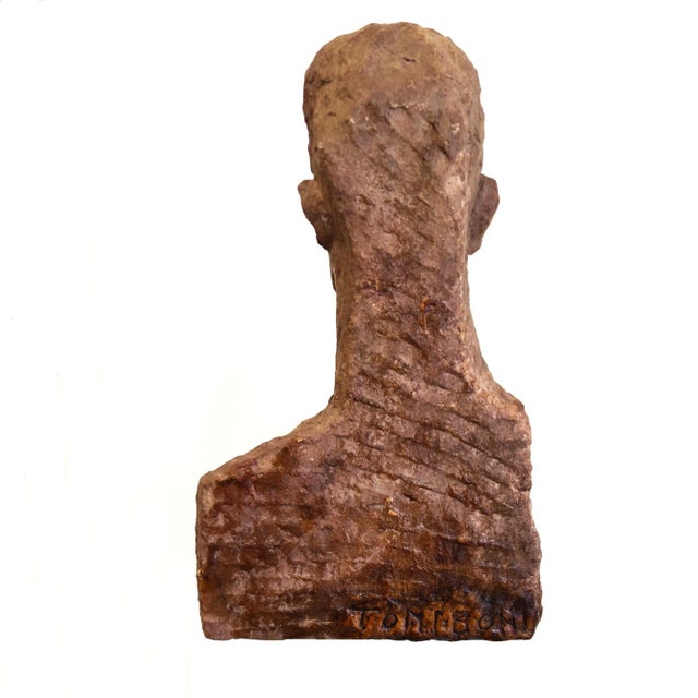 1950s Toni Boni, Virile Bust, 1957, Terracotta Sculpture For Sale - Image 5 of 9