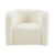 Transitional Curves Cream Velvet Lounge Chair For Sale - Image 3 of 7