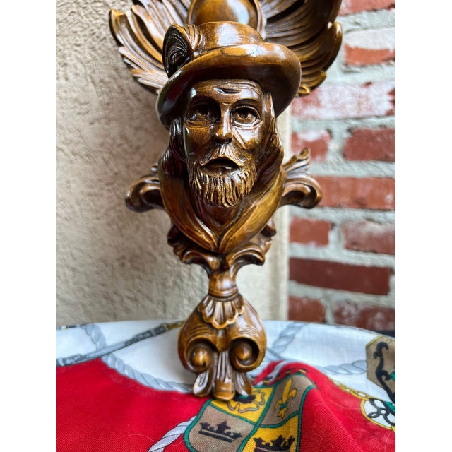 Wood Antique French Wall Hanging Plaque Breton Brittany Carved Walnut C1890 For Sale - Image 7 of 18