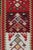 Tribal 1950s Vintage Persian Kilim in Red, Black & White Geometric Patterns, From Rug & Kilim For Sale - Image 3 of 8