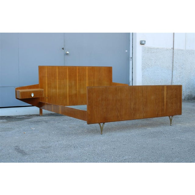 Italian Chestnut Bed attributed to Gio Ponti, 1950s For Sale - Image 14 of 18