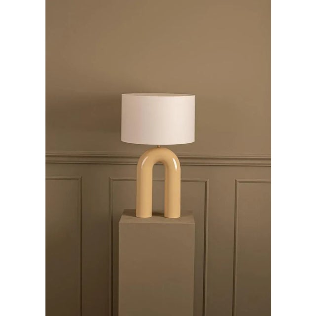 Contemporary Oat Ceramic Arko Table Lamp by Simone & Marcel For Sale - Image 3 of 6